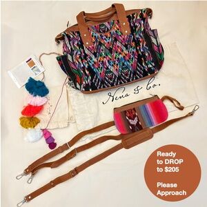 NENA & Co Convertible Day Bag Backpack + Nena and Co clutch (total orig $550)